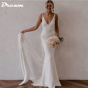Ivory Formal Gown with Detachable Train